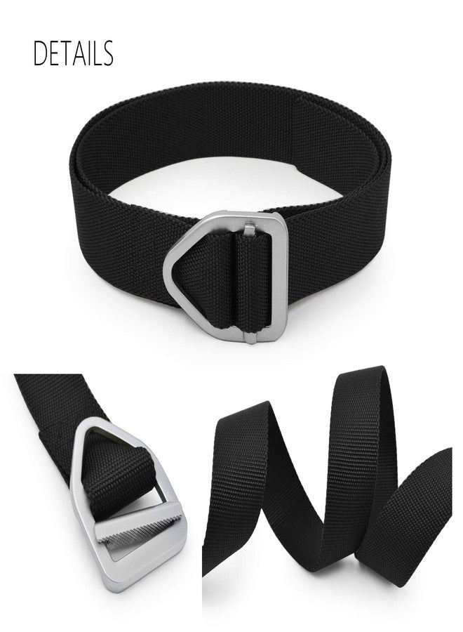 UltraKey Tactical Belt, Military Style Nylon Web Belt for Outdoor Sports Black - Image 4